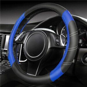 Line Rider Microfiber Leather Sporty Steering Wheel Cover Universal Fit